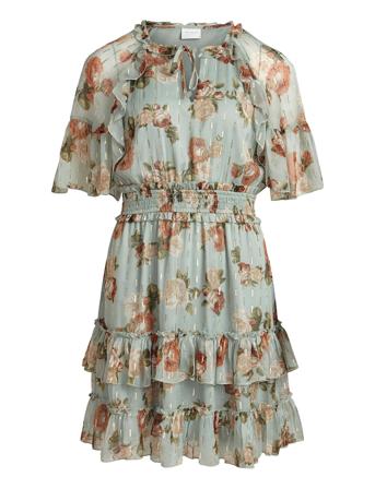 Vimarion Print Foli V-Neck 2/4 Dress/Dc Patterned Vila