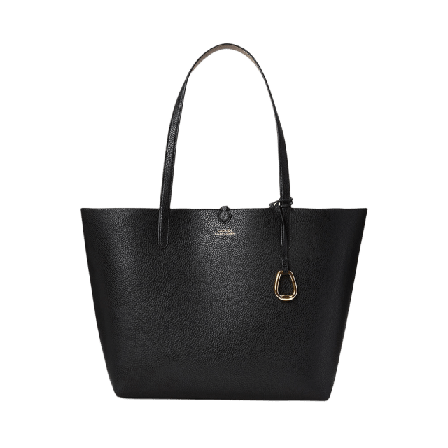 Lauren Ralph Faux-Leather Reversible Tote Handväskor Dam Svart ONESIZE