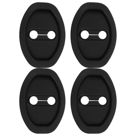 4 stk. Beskyttelsesdæksel til bildørlås Silikone Fortykkede Støddæmpningspuder Bildørlåsekile [D]