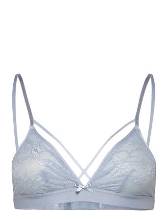 Corby Allover Lace Bralette Lingerie Bras & Tops Soft Bras Triangle Bras Blå Hunkemöller