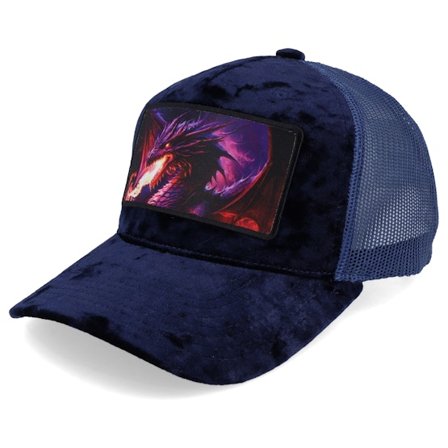 Iconic - Ble trucker Czapka Z Daszkiem - Purple Dragon Velvet Navy Trucker @ Hatstore