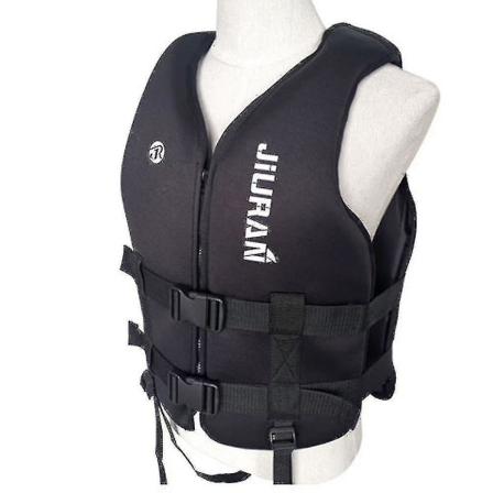 Vuxna Flytväst Neopren Säkerhet Flytväst Vattensport Fiske Vatten Skidväst Kajakpaddling Båtliv Simning Drifting Säkerhet Vesta L(60-75kg) Black