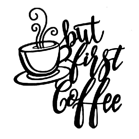 Veggdekorasjon pynt metall hul kaffe bokstav hengende kunst dekorasjon men først kaffe for hjem bar