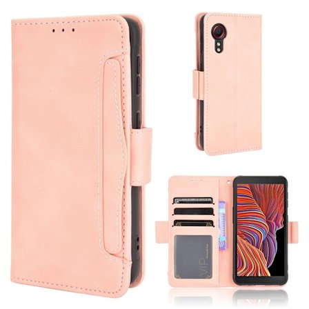 Modernt Samsung Galaxy Xcover 5 fodral med plånbok - Rosa