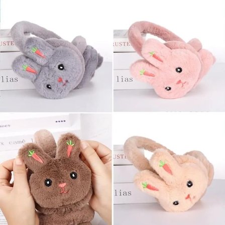 Cartoon Rabbit Winter Warm Earmuffs Plush Thick Soft Ear Cover Ear Protection Warmth Ear Muffs For Aldult Kids