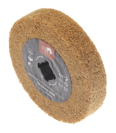 PELA 513526 Slipnylontrumma 115x25 mm #120, Kapa, slipa & polera