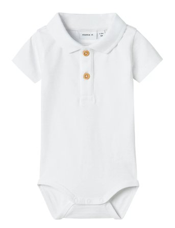 name it Nbmhofman Ss Polo Body - White - 50