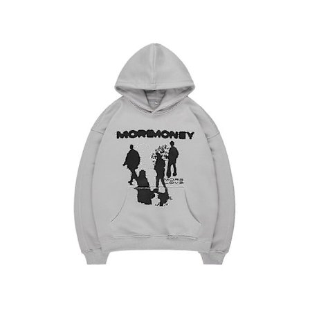 High Street Hip-Hop Stil Løs Hættetrøje Med 3D-printede Bogstaver Til Mænd Og Kvinder