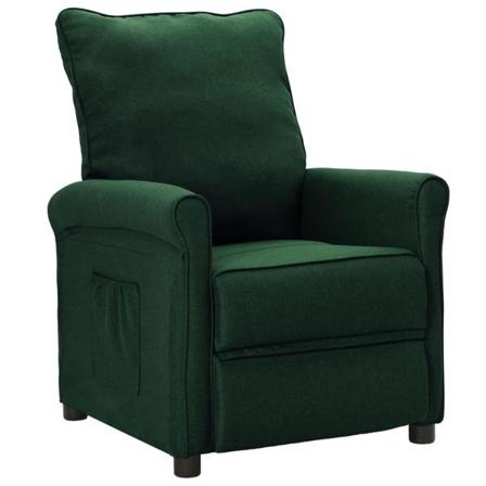 Vidaxl Reclinerfåtölj Mörkgrön Tyg Grön