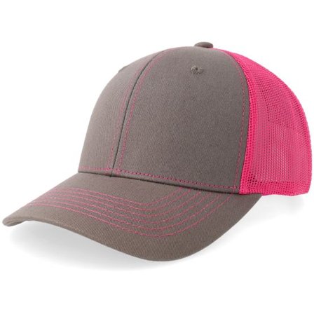 Equip - Grå trucker Keps - Charcoal/Hot Pink Trucker @ Hatstore