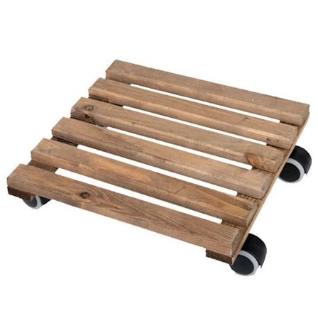 Inomhus fyrkantig kruka - 29 x 29 x 8,3 cm - Brun