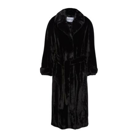 Stand Studio, Eco-Pelliccia Paula coat Zwart, Dames, Maat:M