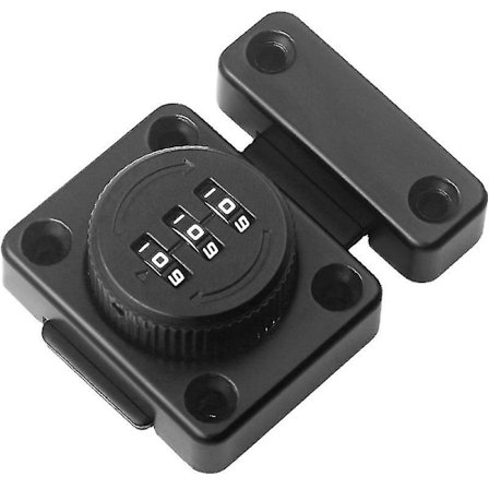 Reikävapaa kodin laatikon lukko Kaapin oven lukko Pulttilukko Vaatekaappi Varkaudenesto Yhdistelmälukko(Musta)