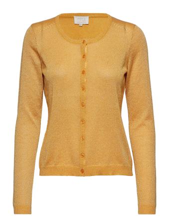 New Laura Cardigan Strikkegenser Cardigan Gul Minus
