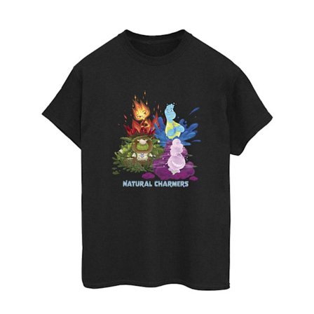 Elemental Dam/Dam Natural Charmers Bomulls Boyfriend T-shirt