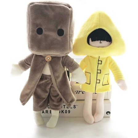 Little Nightmares Plysj Mono Bag hatt Little Nightmares 2 og Nomes Plysjleketøy dukke idé Gave til barn jenter gutt barn spillfans