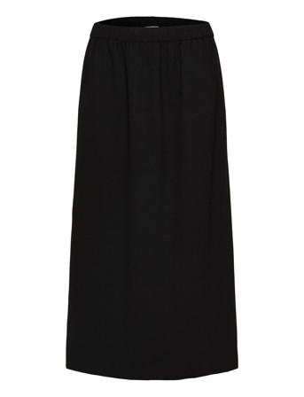 Slftinni-Relaxed Mw Midi Skirt B Noos Polvipituinen Hame Black Selected Femme