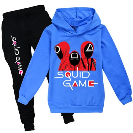 Mordely Squid Game Sport Casual Hoodie Sweatsuit +byxor Barnkläder