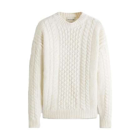 Drole de Monsieur, Round-neck Knitwear Biały, Mężczyzna, Rozmiar: L