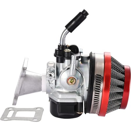 Rødt 2-takts forgasser luftfiltermontering inntaks pakningssett erstatning for 47cc 49cc Pocket Bike ATV