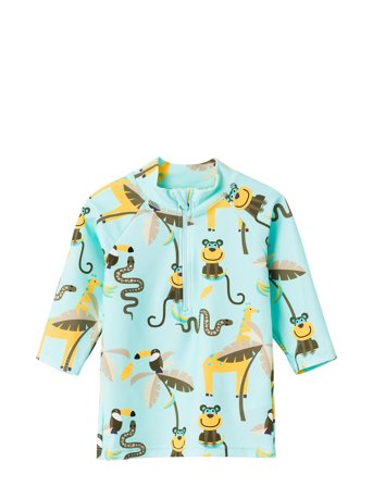 Nmmzilo 3/4 Uv Swim Top Blue Name It