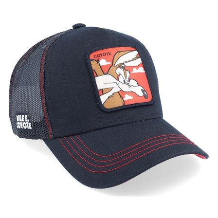 Capslab - Svart trucker Caps - Looney Tunes Wile E Coyote Black Trucker @ Hatstore