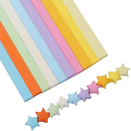 540 ark Origami-stjernepapirremser Lykkestjerne Folding Paper for Arts Crafting, håndverk, DIY kunstutstyr