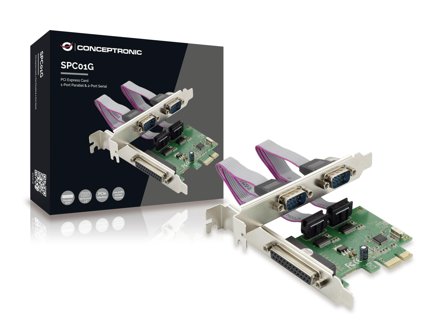 CONCEPTRONIC SPC01G - parallell / seriell adapter - PCIe - RS-232 x 2 + parallell x 1