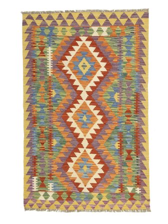 Kilim Afghan Old Style Rug 95X148 Brown/Orange Wool, Afghanistan