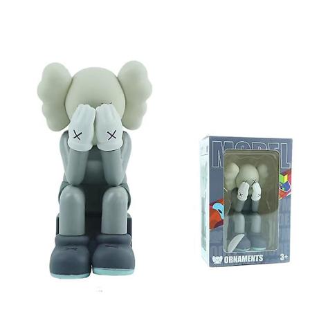 Tegneserie Kaws Modell Kunstleker Figurer Hjem Ornament Dekorasjon For Barn Flerfarget Valgfritt (FMY) Gray