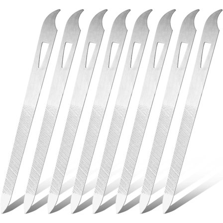 6 stk metallneglfilsett, dobbeltsidig rustfritt stålneglfil