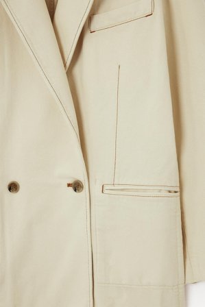 COS Femme Blazer Croisé Denim in Blanc