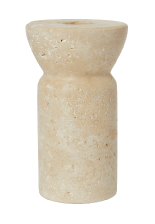 Åhléns Home Ljusstake TRAVERTINE 11 cm Ljuslyktor & ljushållare Beige ONESIZE
