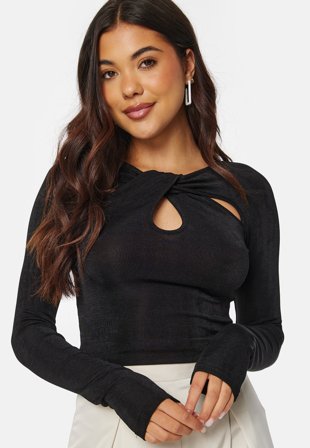 BUBBLEROOM Stefany cut out top Black Klær