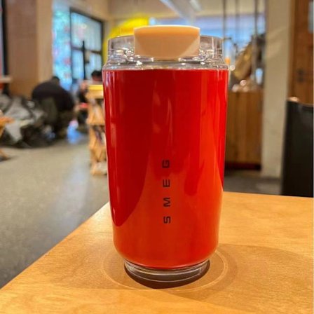 Kaffekrus, Isoleret Krus Drikkebeholder 351 ml, Rejsekaffekop med Stor Kapacitet og Låg til Kolde og Varme Drikke Rød 7,65 cm x 7,65 cm x 14 cm