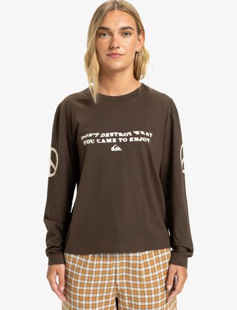 Quiksilver Standard Ls Tee - Brown - XS