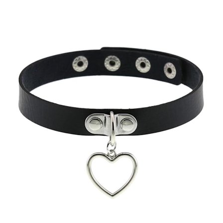 Choker - Heart - Black