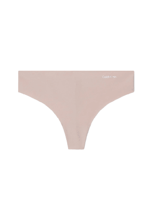 Calvin Klein Trosa i String modell, Sömlös mjuk Microfiber Trosor Dam Beige XS