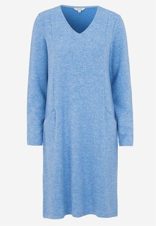 Cellbes of Sweden - Supermyk kjole med lommer Beata i lys blå / melert for damer i størrelse 50/52