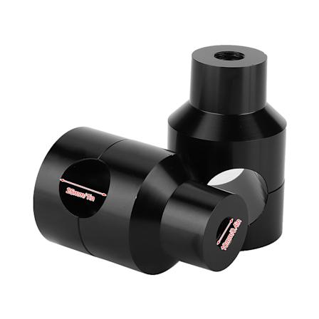 Par 25mm Løfte Styrestang Hevning Aluminium Legering for Motorsykkel Modifisering (Svart)