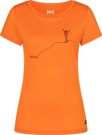 Super.natural Women's Summiteer Tee Women Short sleeved fitness sweater Orange L