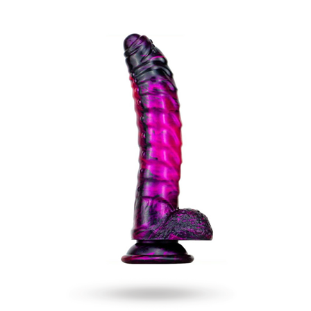 Metallic Fantasy Dildo Gasix Purple/Black 20,5 Cm