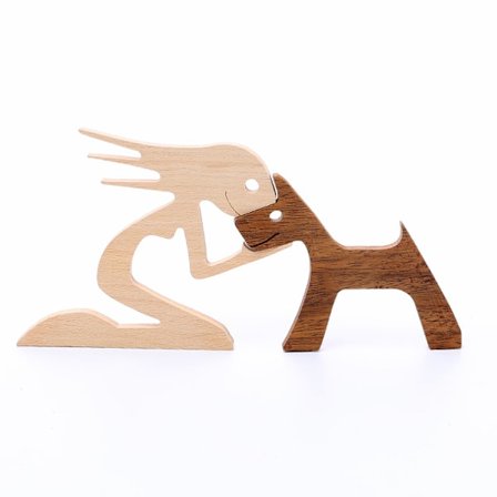 Pieni olohuoneen sisustus Naiset ja koirapatsas Puukoristeet kotiin 12*1