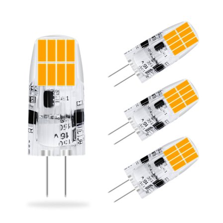 G4 LED-lamppu 2W, Lämmin valkoinen 2700K G4 LED-lamput, 2W vastaa 20W G4 halogeenilamppua, LED-nasta Micro Capsule G4 296lm, Ei himmennettävä, 4 kpl