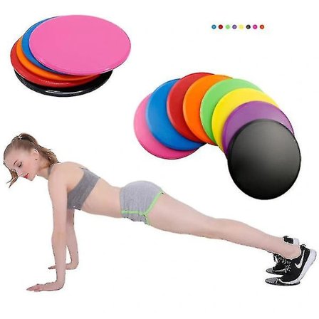 2 stk Glideplater for Fitness, Skiveøvelser for Yoga, Gym, Magetrening[ca]