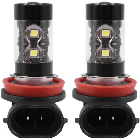 2 kpl tehokkaat 50 W:n super H11/H8 10-SMD LED-polttimot auton sumuvalojen korvaamiseen, ksenonvalkoinen