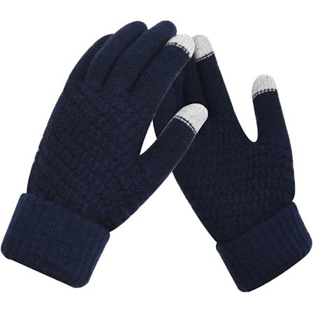 Vinterhandsker til kvinder | Par Varme Strikket Handsker | Touchscreen Handsker Damehandsker | Termiske Handsker til Udendørs Cykling Løbetur Jagt, 