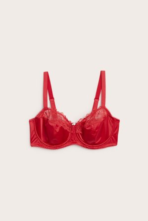 Kappahl | Bygel-bh i satin | Röd