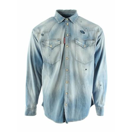 Dsquared2, Denim Shirts Niebieski, Mężczyzna, Rozmiar: L