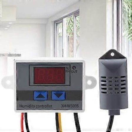 Kosteudensäädin Digitaalinen Hygrometri Xh-w3005 Säätäjä Kosteusanturi Lämpötila 0 ~ 99% Rh 12v / 24v / 220v (220v) (hy)